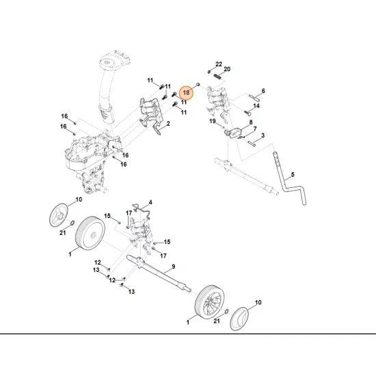 STIHL Glebogryzarka spalinowa MH445.0 9241 288 1980 - Nakrętka kołpakowa M8